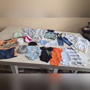Baby Boy NB & 0/3 Month Clothes Lot